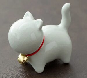 chats en céramique-Blanc gris clair – Blanc gris clair (presque ivoire)