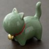 chats en céramique-Vert jade – Vert jade doux